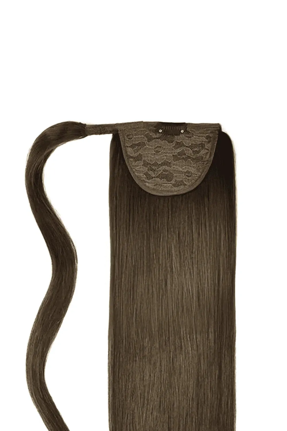 Medium Brown (#4) Straight Up Wrap Around Ponytail