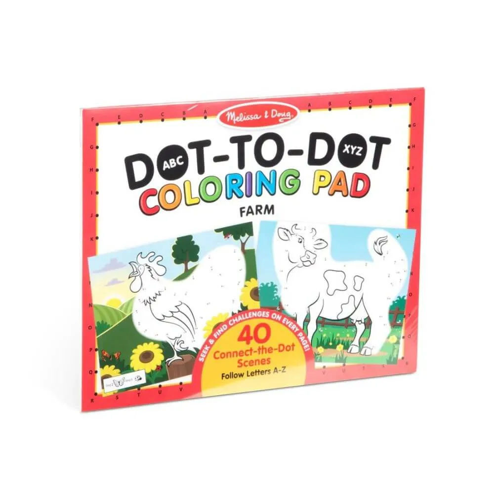 Melissa & Doug Farm Dot-to-Dot Colouring Pad