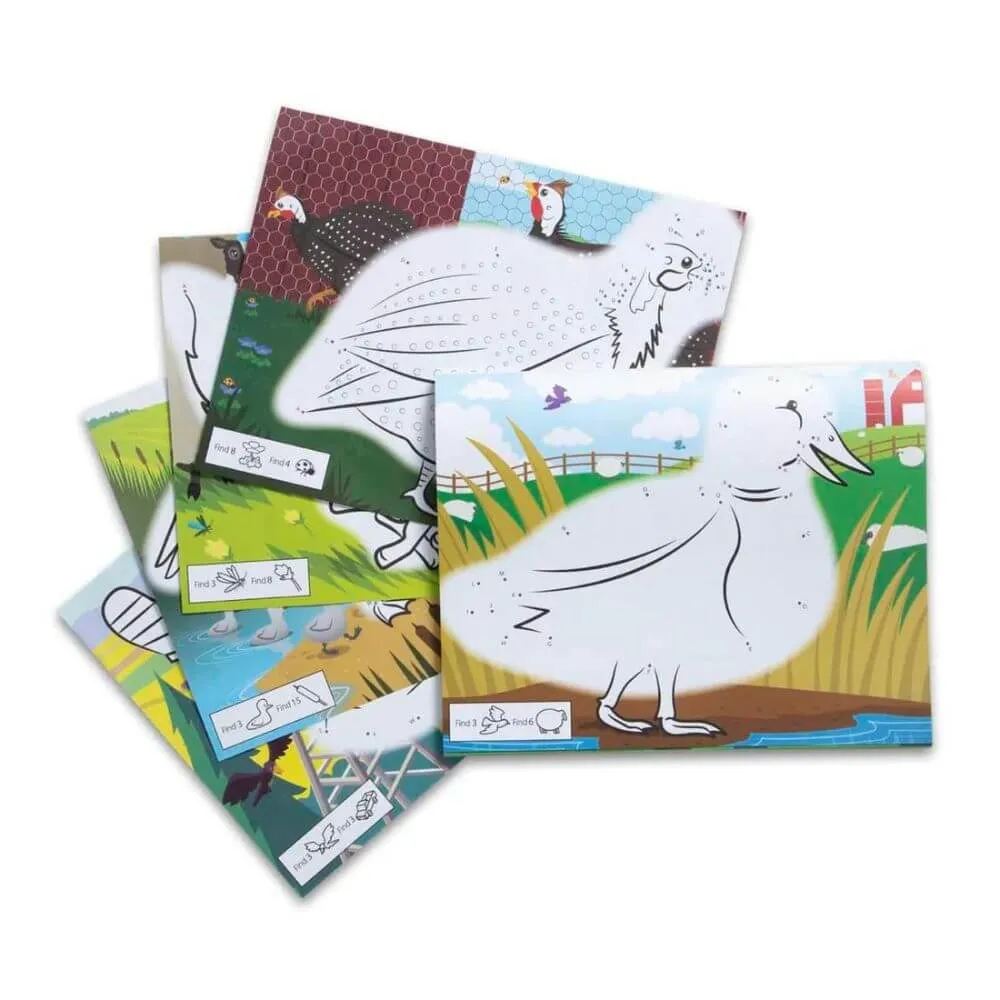 Melissa & Doug Farm Dot-to-Dot Colouring Pad