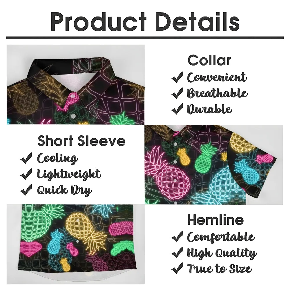 Men's Fashion Pineapple Graphic Print Shirt 2406002478