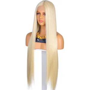Mildwild T Part Synthetic Lace Wigs Straight Style High Quality Hair 613#