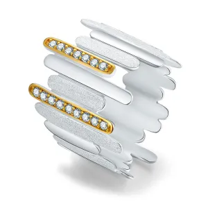 Minimalist Style Parallel Lines Ring
