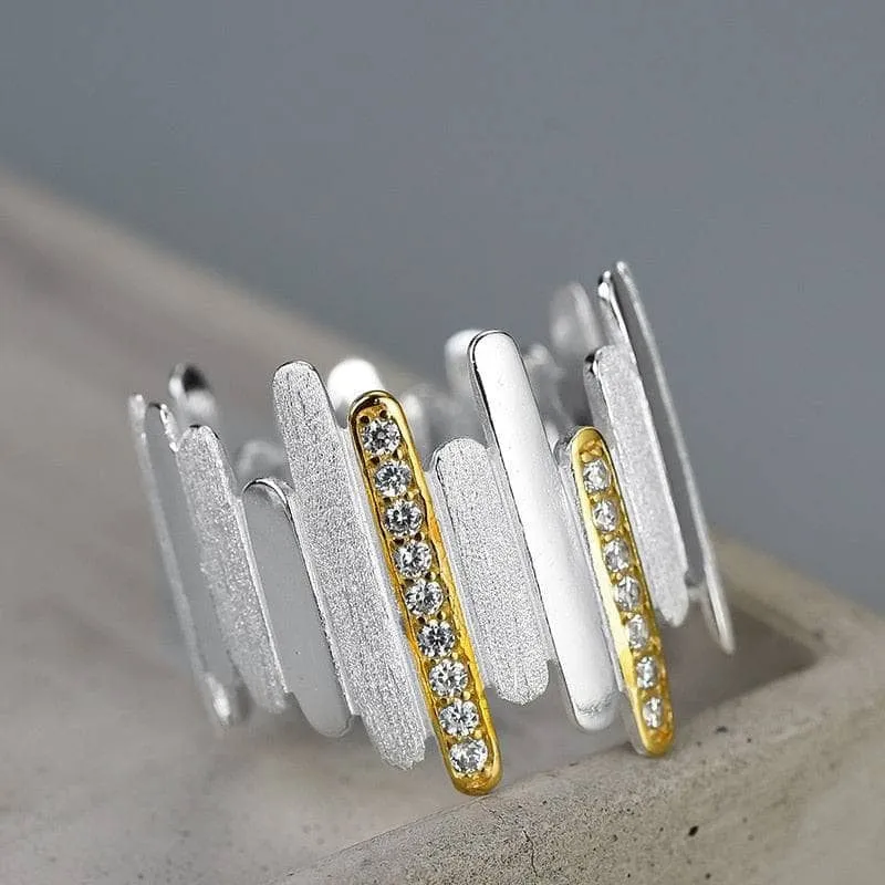 Minimalist Style Parallel Lines Ring