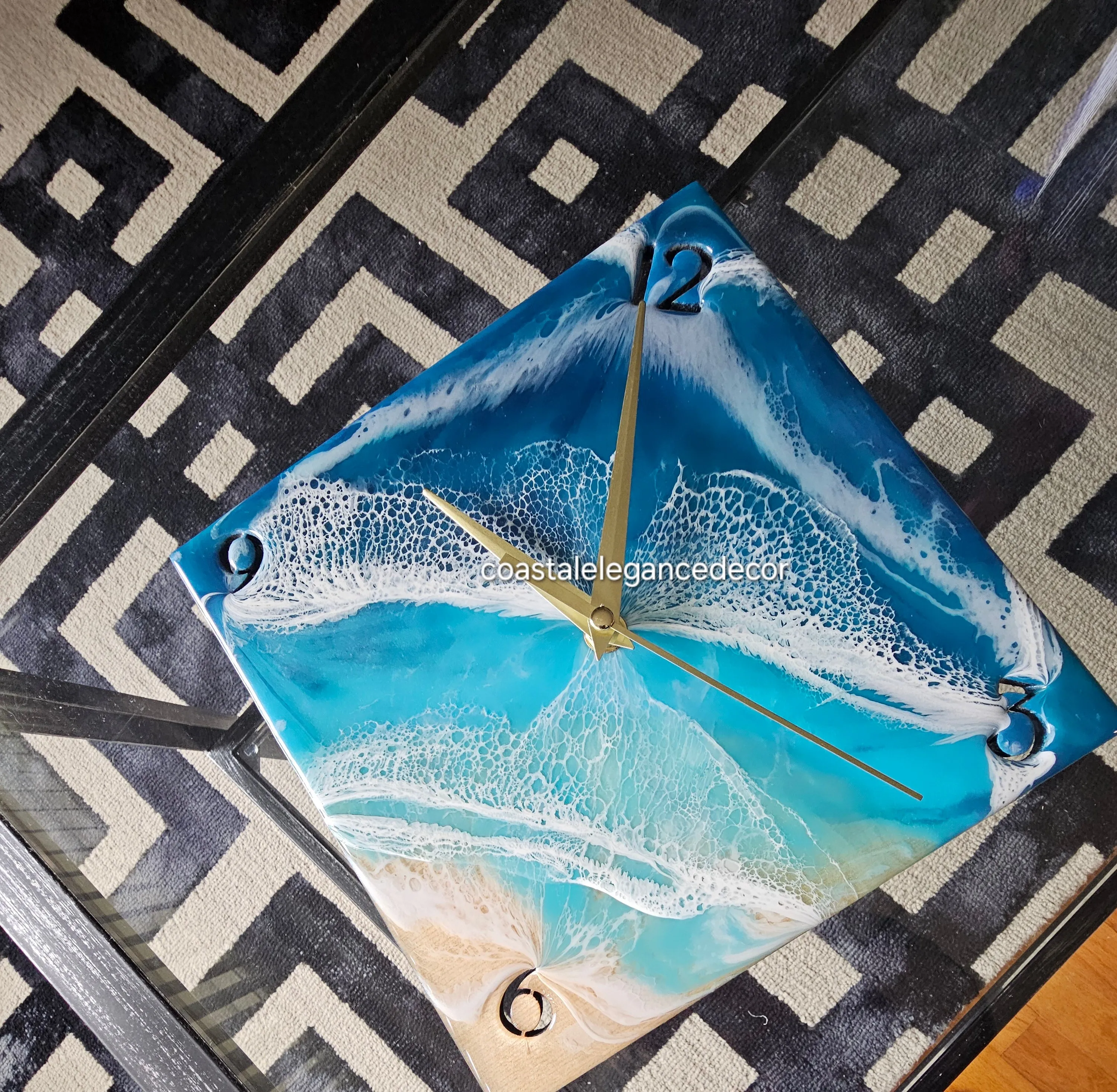 Modern Beach Square Wall Clock