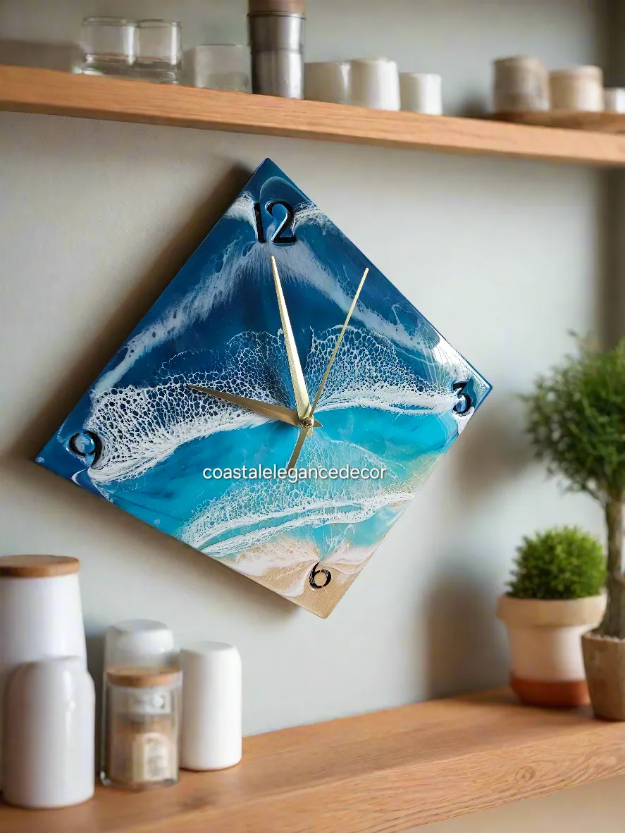 Modern Beach Square Wall Clock