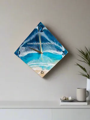 Modern Beach Square Wall Clock