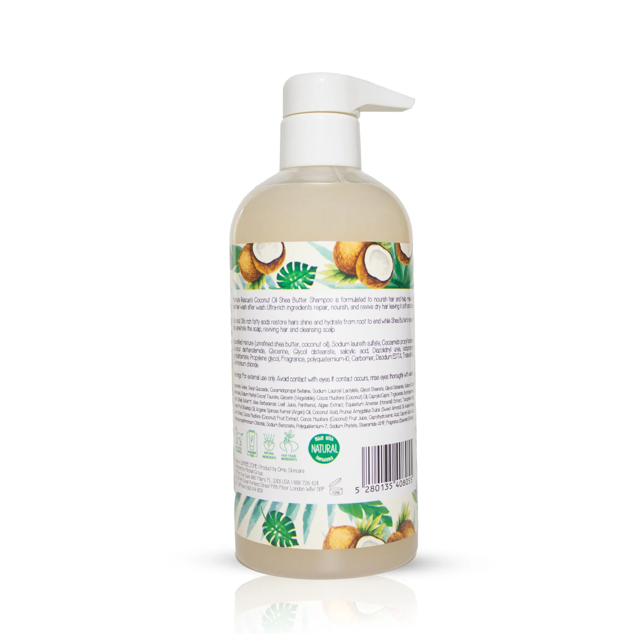 Moisture Rescue Coconut Oil Shampoo for Dry Hair 500ml
