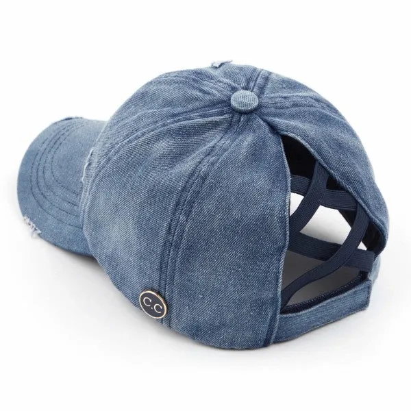 Monogram Hat - Criss Cross Back