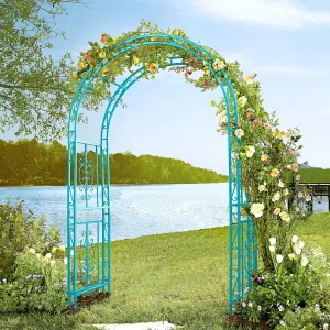 Montebello Iron Garden Arbor, Coastal Blue,47m2352bl