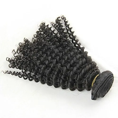 MsFenda Hair 5a Brazilian Human Virgin Hair Extensions Kinky Curly Weft 100g Pcs Natural Black Color 10 ~30 Inch