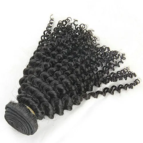 MsFenda Hair 5a Brazilian Human Virgin Hair Extensions Kinky Curly Weft 100g Pcs Natural Black Color 10 ~30 Inch