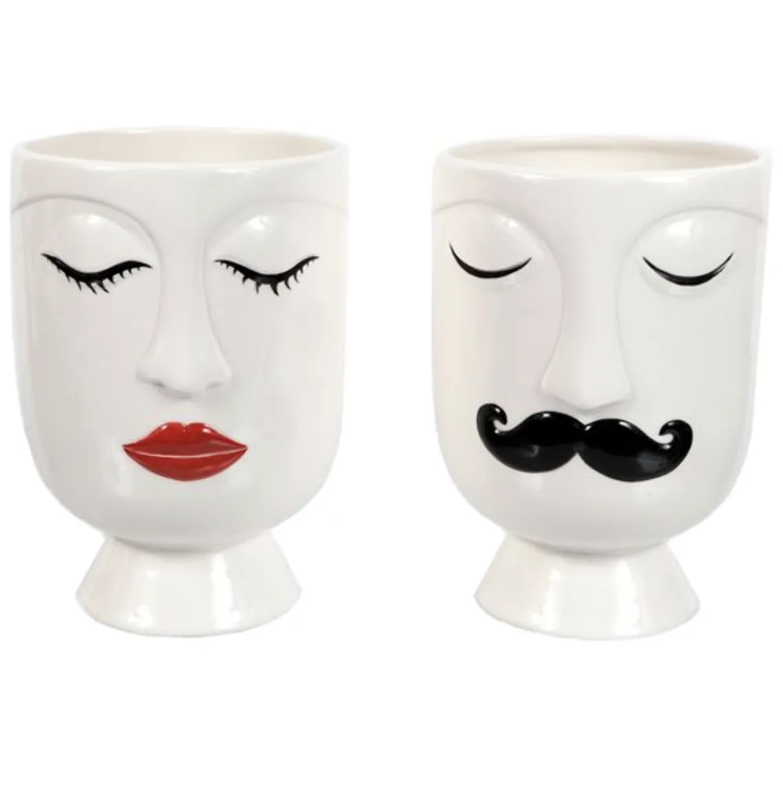 Mustache/ Lips Vase (Small)