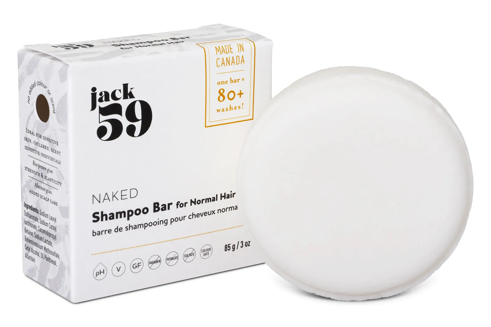 Naked (unscented) Shampoo Bar