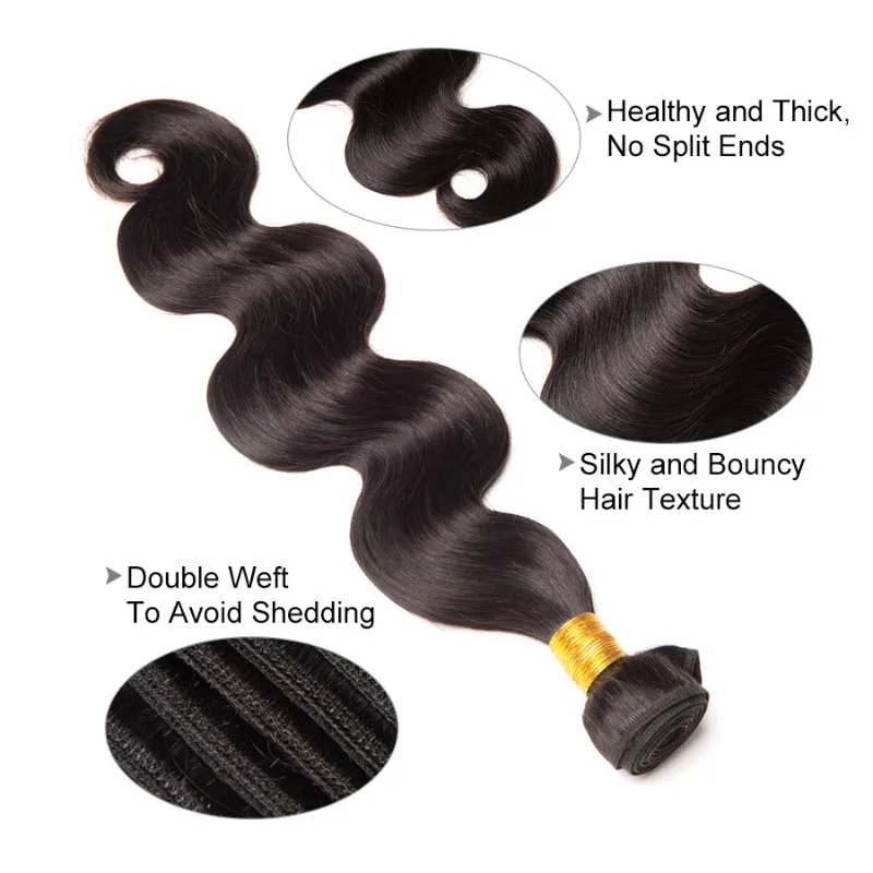 Natural Black Virgin Brazilian Body Wave Hair
