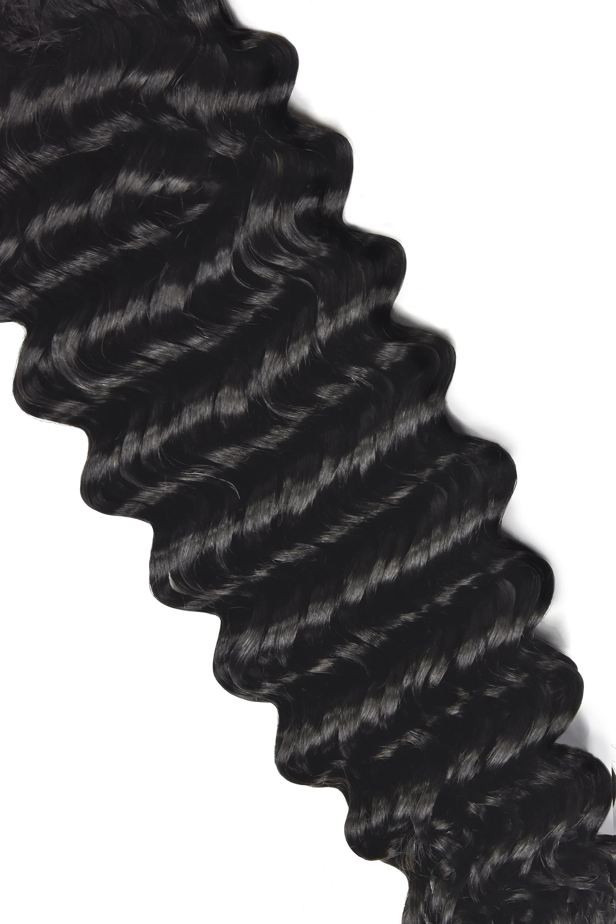 Natural/Off Black (#1B) Curly Clip In Hair Extensions