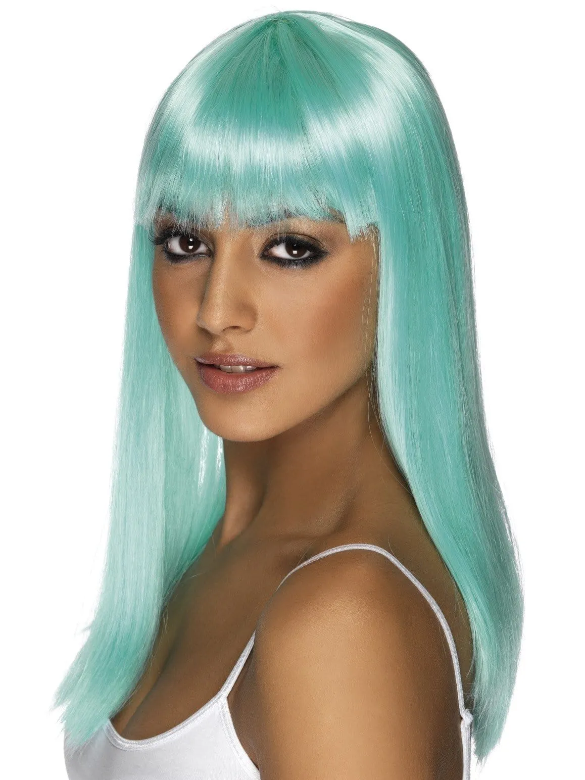 Neon Aqua Blue Wig