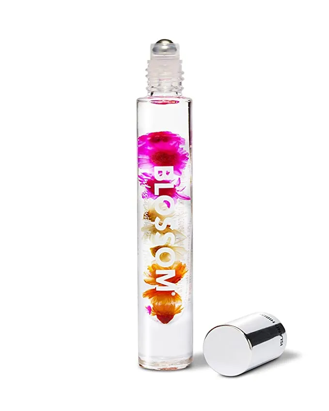 New Blossom Roll on Rollerball Perfume Oil with Natural Ingredients   Essential Oils, Infused with Real Flowers, Made in USA, 0.20 fl. oz./5.9 ml, (Peach, Jasmine, Rose, Gardenia, Sandalwood), Classic Island Hibiscus