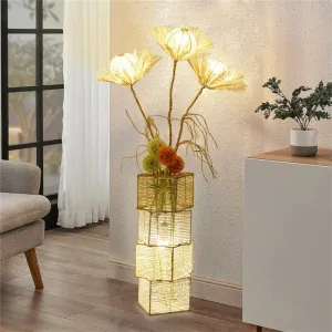NEW Retails $215 Conaway 51.18'' Rattan Tree Floor Lamp with Outlet