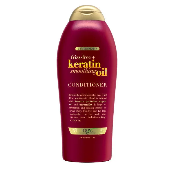 OGX Frizz-Free   Keratin Smoothing Oil Conditioner, 25.4 fl oz