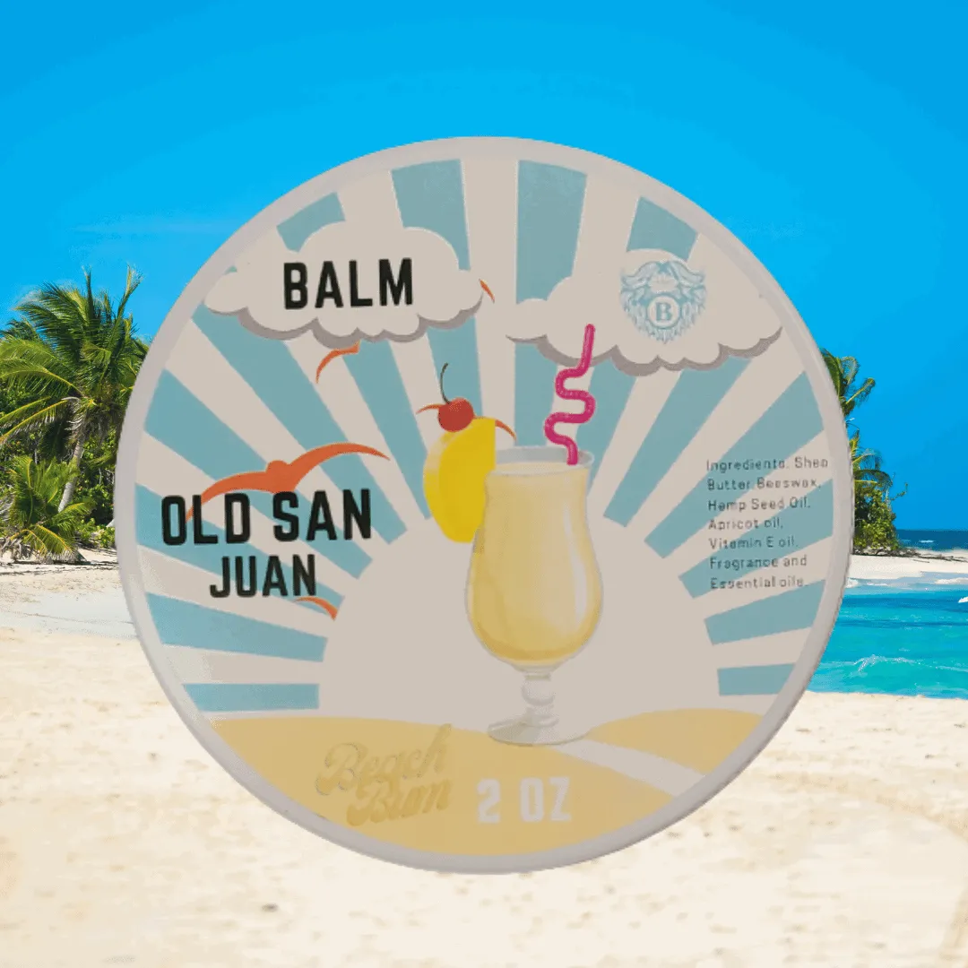 Old San Juan - Beard Balm - Spiced Rum Sweet Pineapple Refreshing Coconut