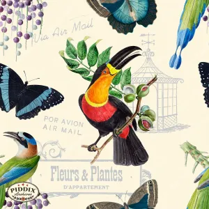 PDXC21034 Bird and Flowers -- Birds and Butterflies
