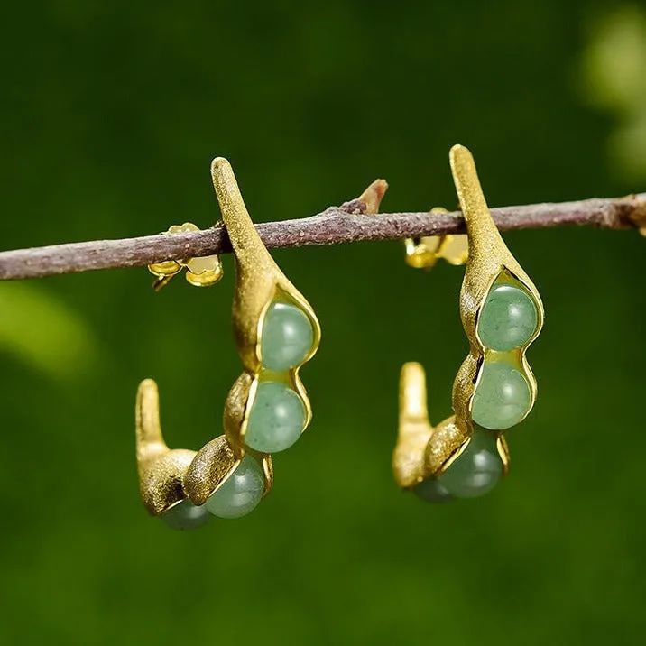 Pea Pods Drop Earrings