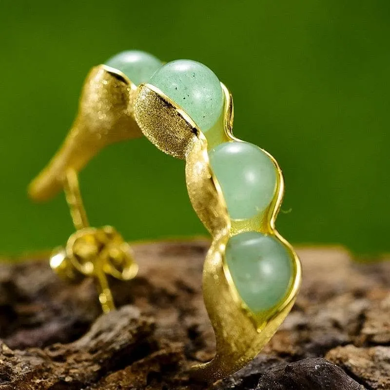 Pea Pods Drop Earrings