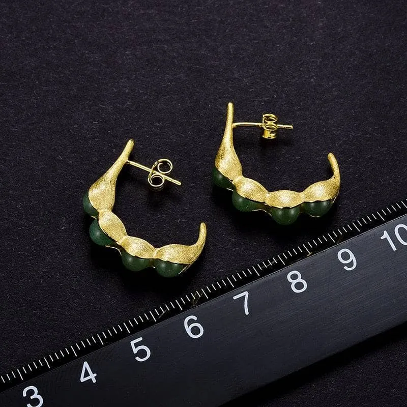 Pea Pods Drop Earrings