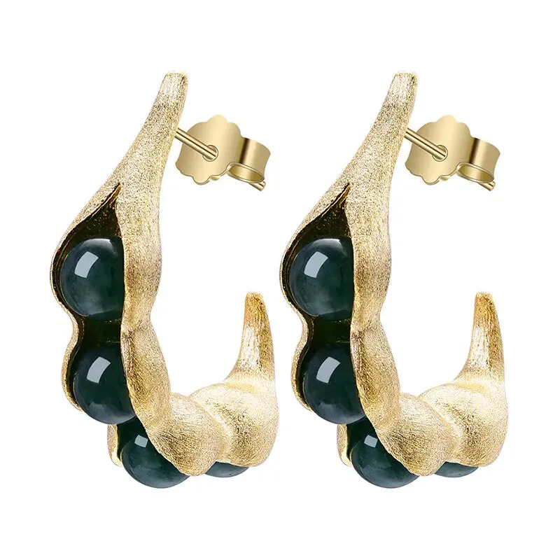 Pea Pods Drop Earrings