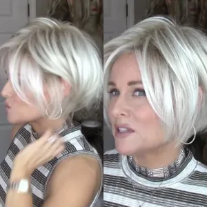 Personality Platinum Mixed Short Wig