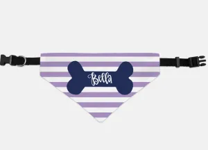 Personalized Striped Pet Bandana