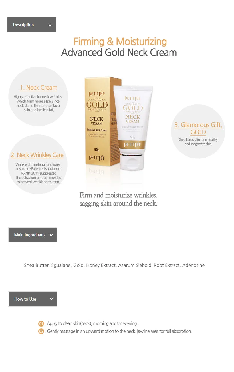 PETITFEE Gold Neck Cream, 50g/ 1.76oz