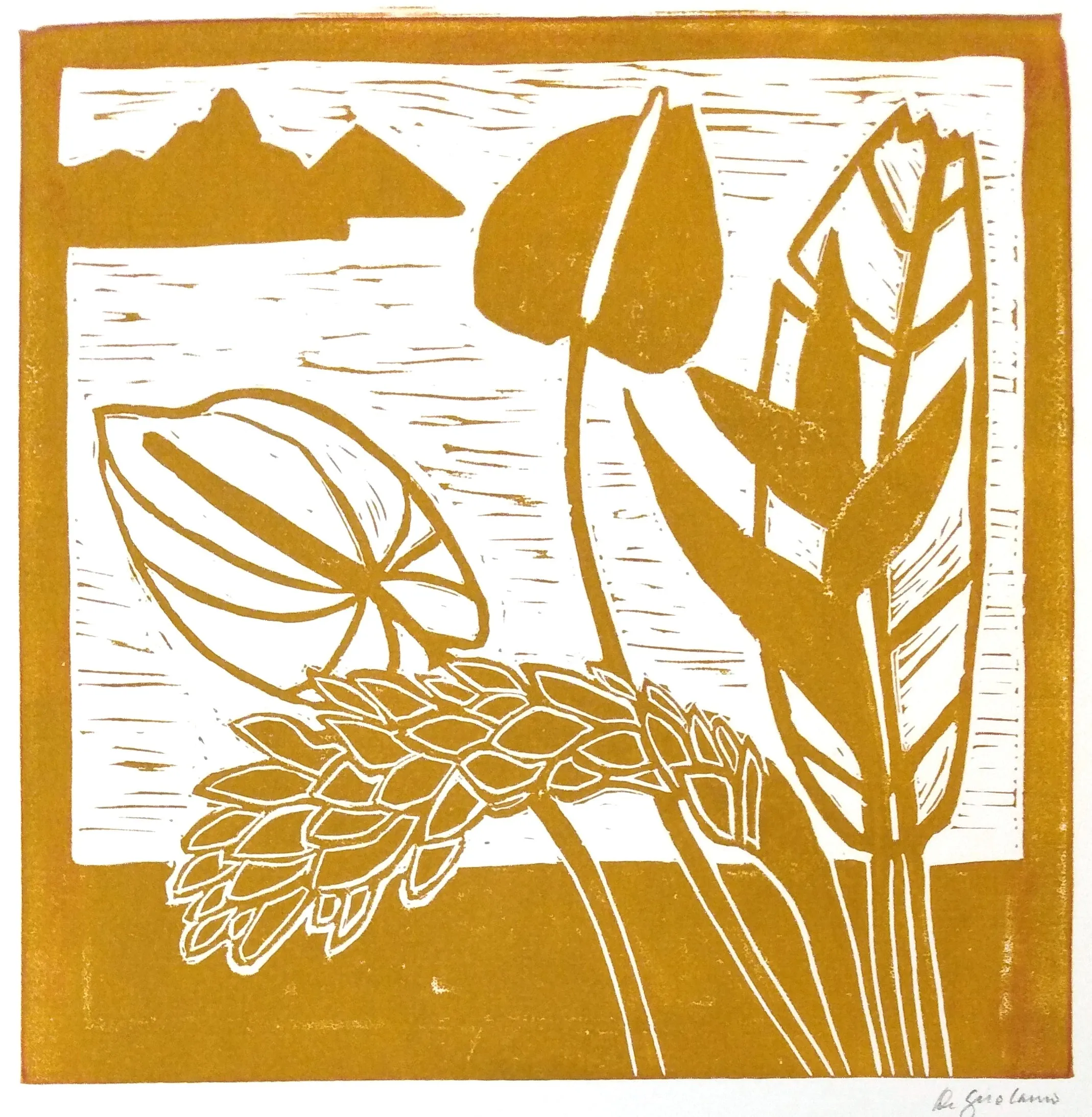 Pia De Girolamo: Tropical Flowers Gold