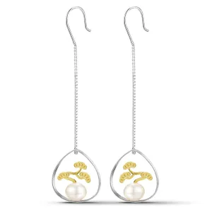 Pine Tree Plant Drop Earrings