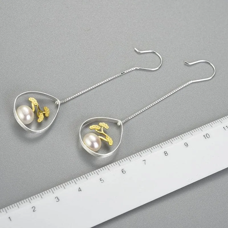 Pine Tree Plant Drop Earrings