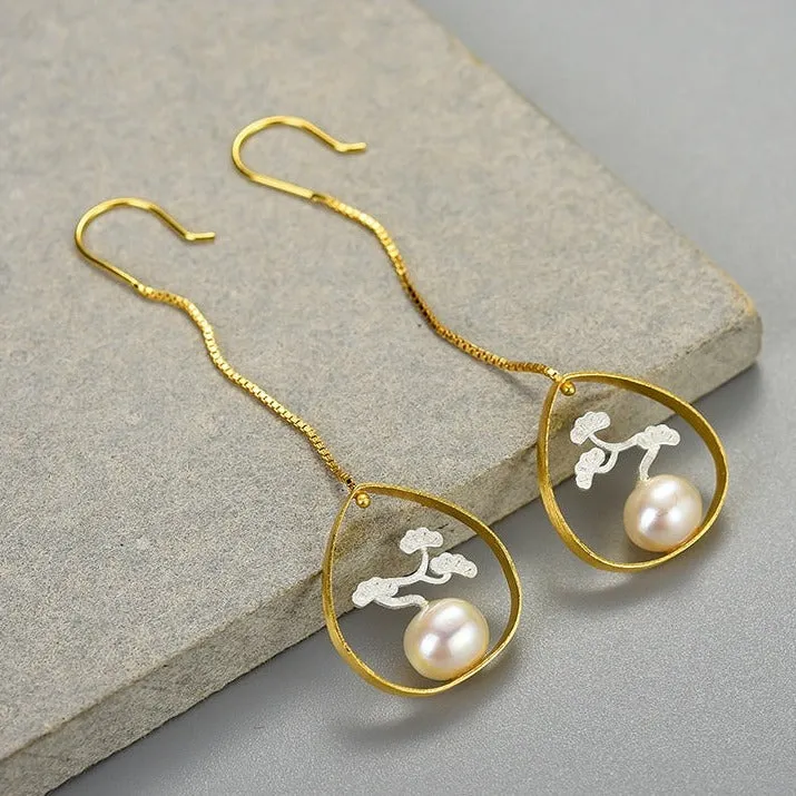 Pine Tree Plant Drop Earrings