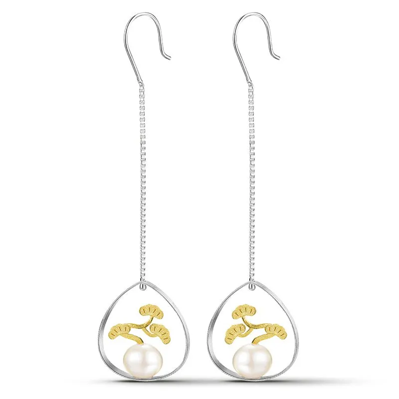 Pine Tree Plant Drop Earrings