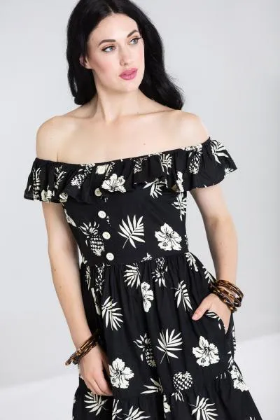 Pineapple Mini Dress - Black -
