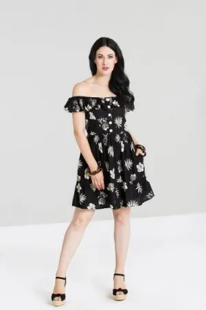 Pineapple Mini Dress - Black -