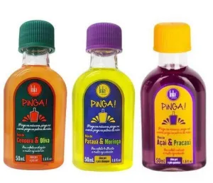 Pinga Oil Acai Pracaxi Carrot Olive Pataua Moringa Kit 3x50ml - Lola Cosmetics
