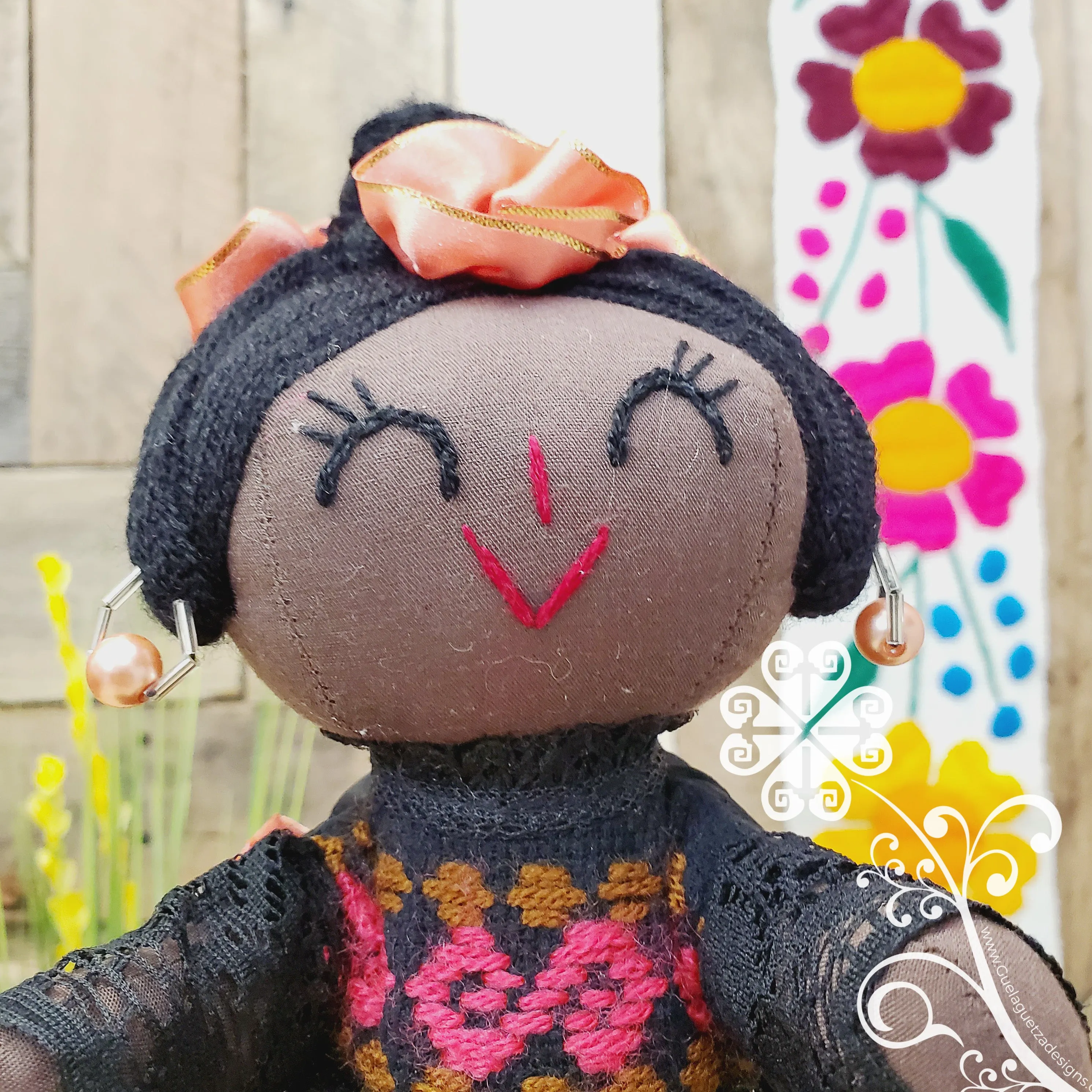 Pink Costenita Mexican Otomi Doll - Fina