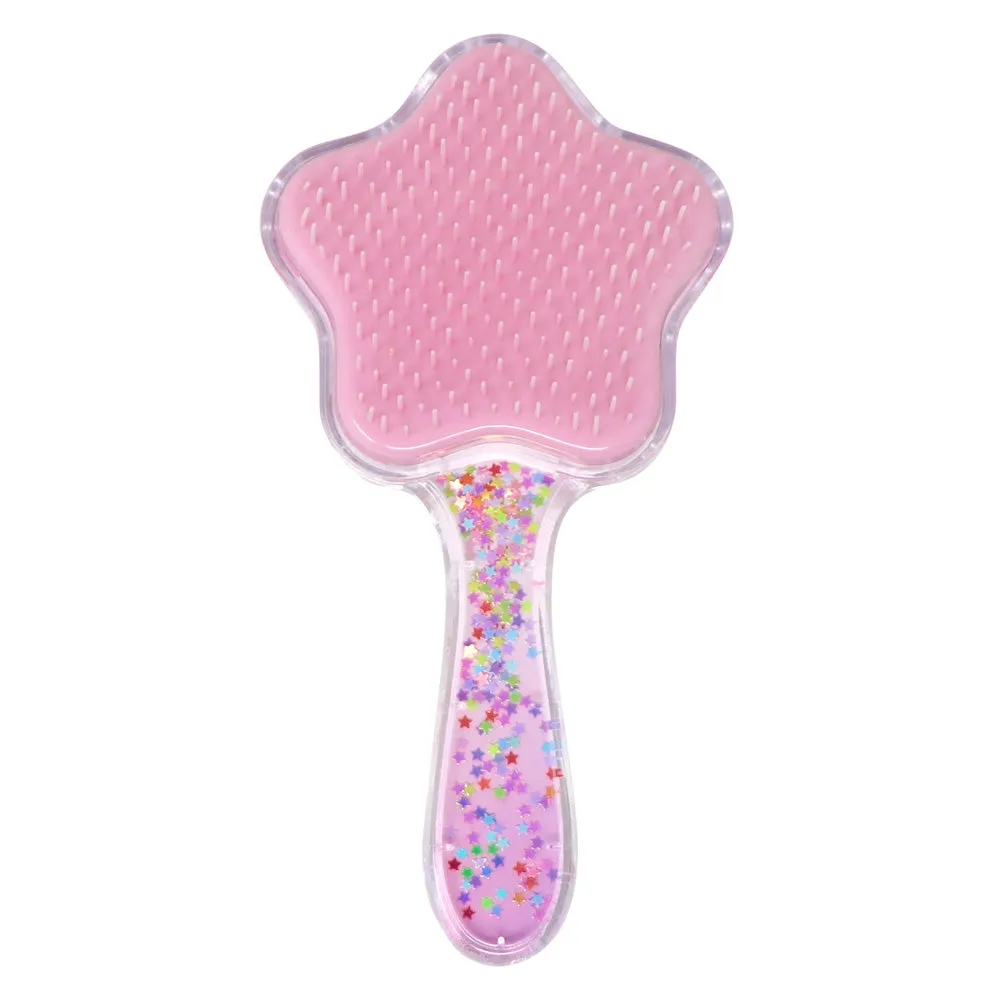 Pink Poppy Unicorn Princess and Rainbow Butterfly Hair Brush