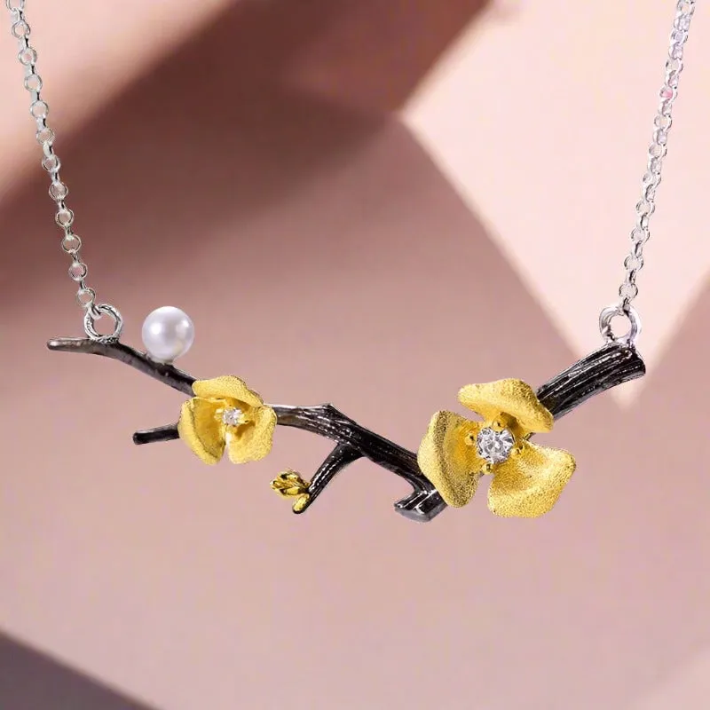 Plum Blossom Flower Necklace