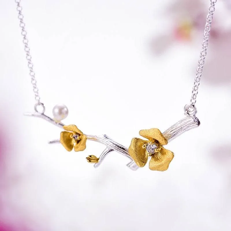 Plum Blossom Flower Necklace