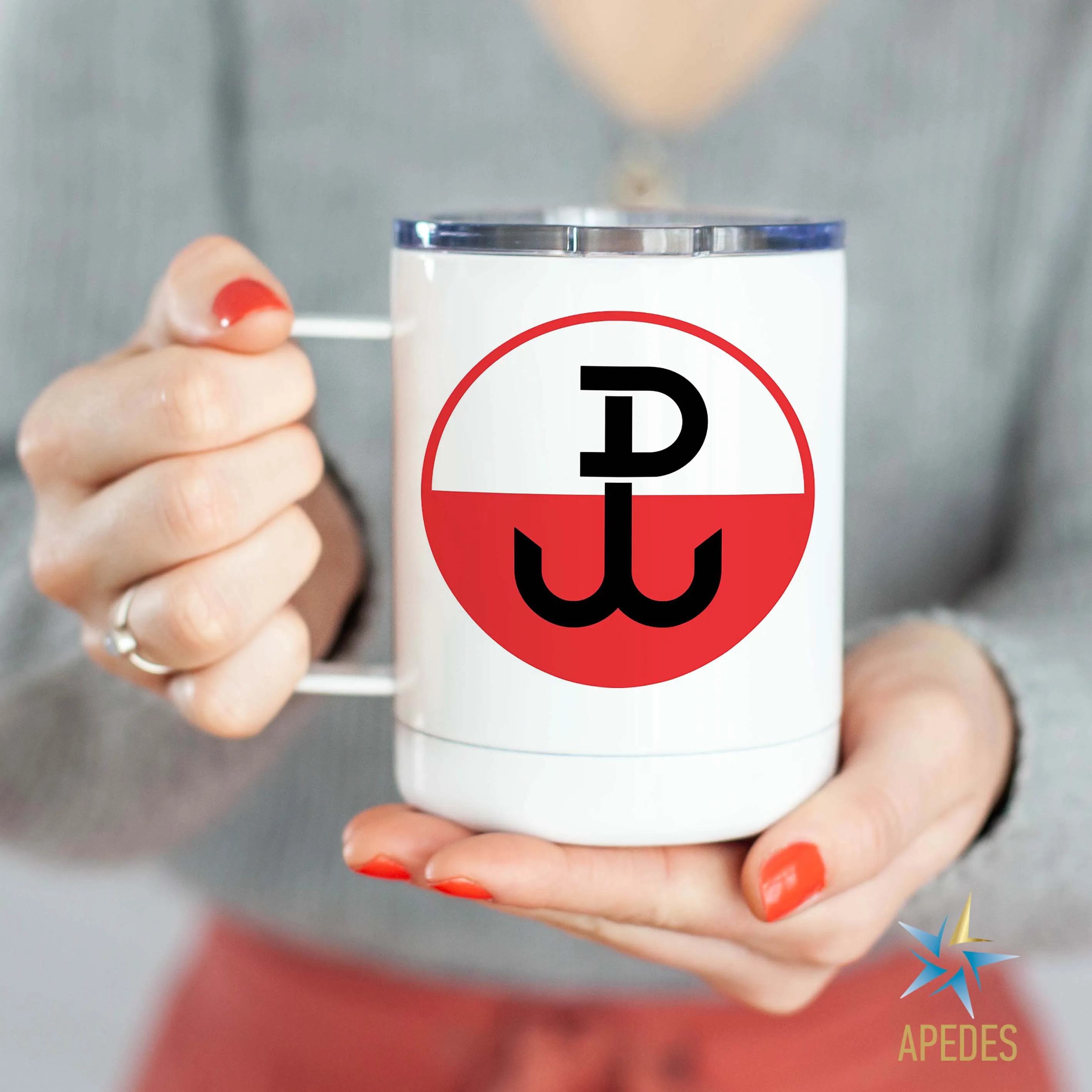 Poland Stainless Steel Travel Mug 13 OZ