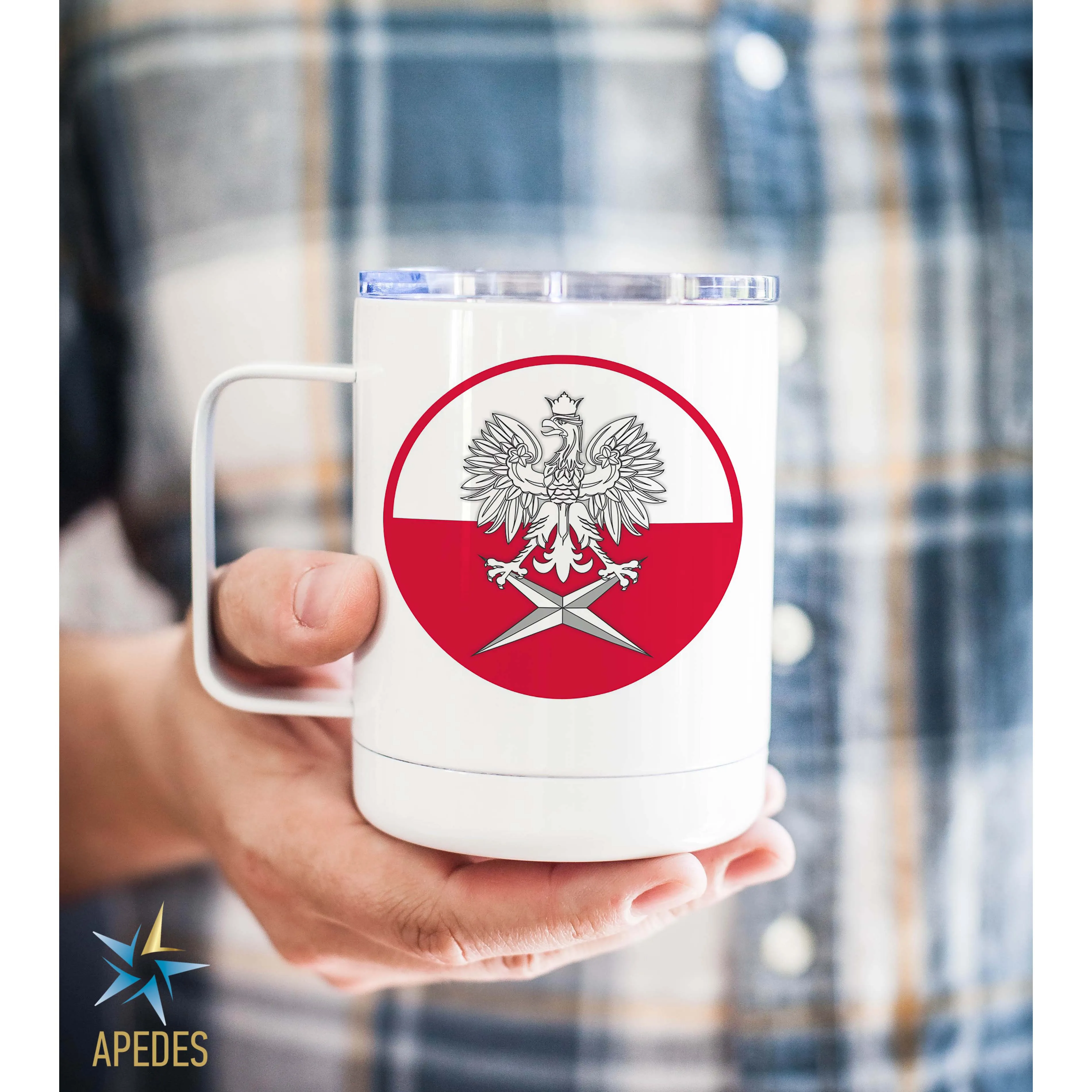 Poland Stainless Steel Travel Mug 13 OZ