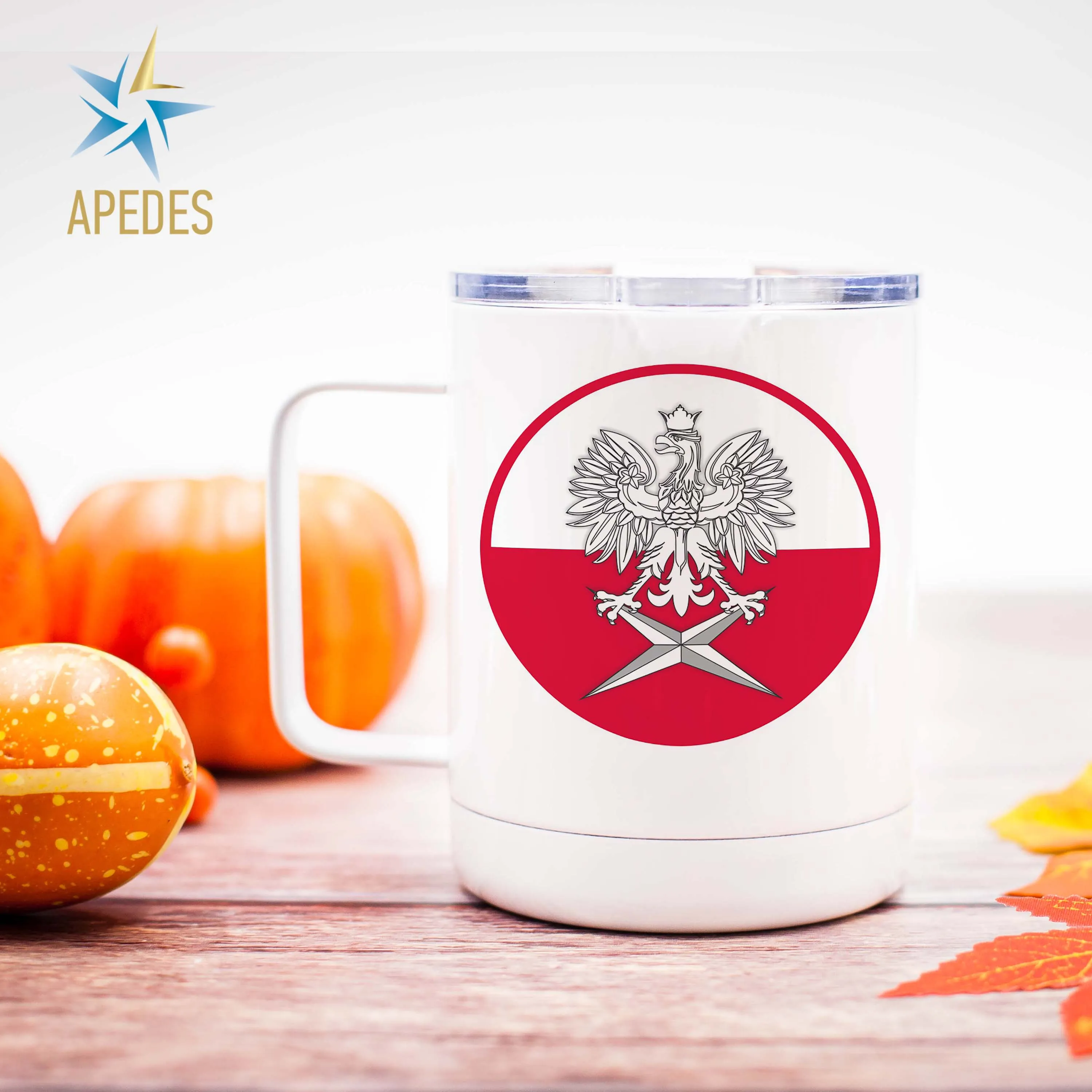Poland Stainless Steel Travel Mug 13 OZ