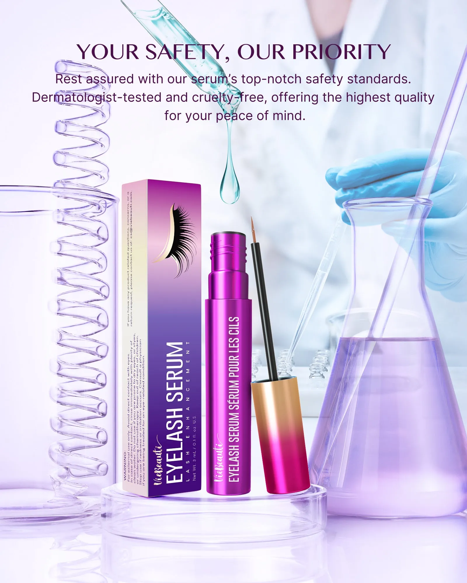 Premium Eyelash Growth Serum 0.1 FL OZ - Purple