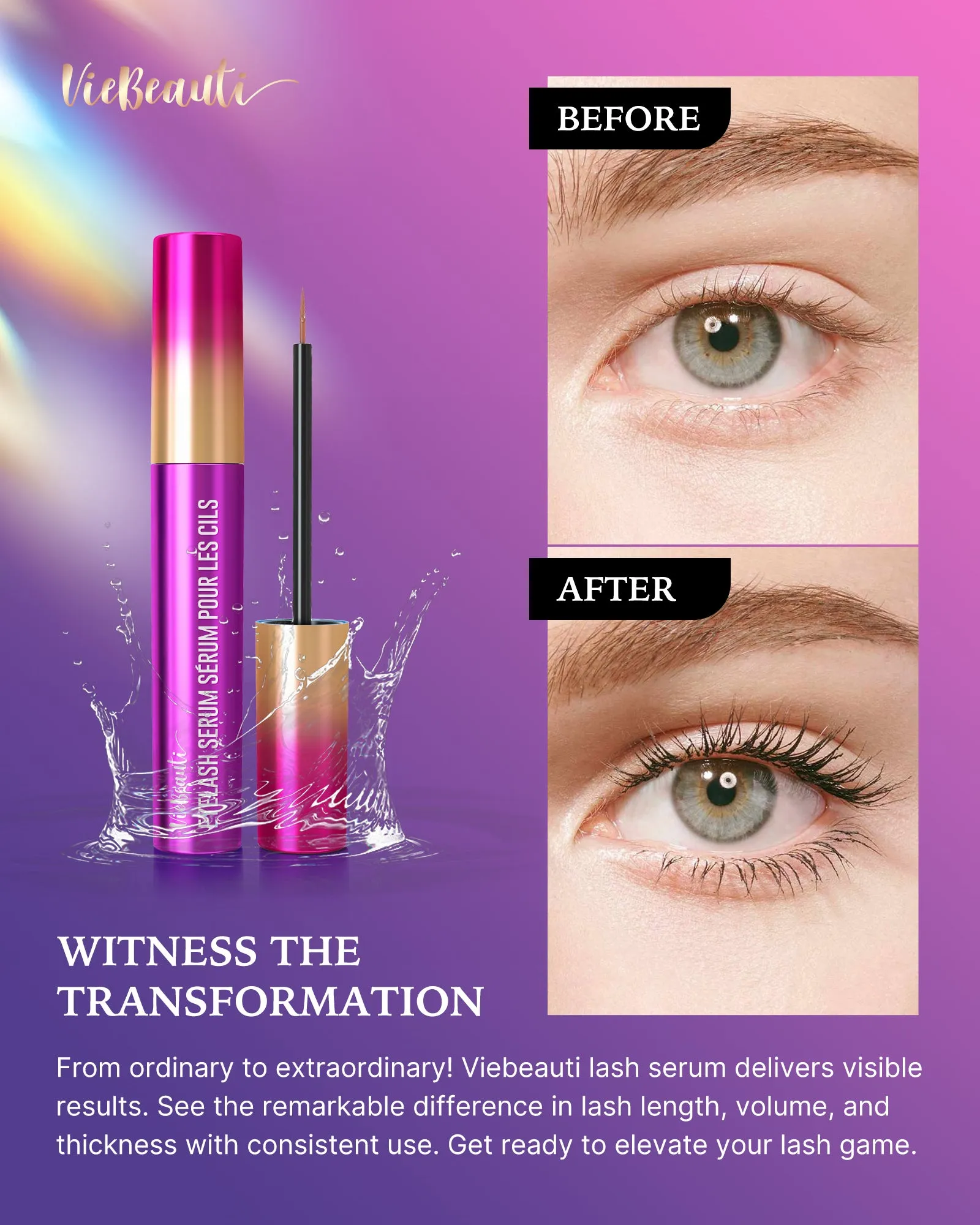 Premium Eyelash Growth Serum 0.1 FL OZ - Purple