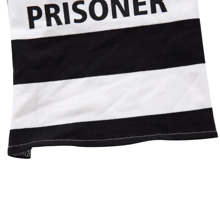 Prisoner Dog Costume - Prison Pooch Dog Halloween Costume Party Pet Dog Costume Clothes Cosplay with Hat